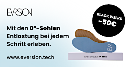 Eversion - mit den 0°-Sohlen Entlastung bei jedem Schritt erleben